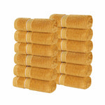 12-Piece Egyptian Giza Cotton Plush Towel Set