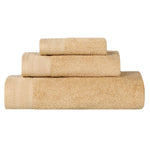 Superior Honeycomb Textured Border Luxury Cotton 3 Piece Towel Set
