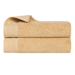 Superior Honeycomb Textured Border Cotton Luxury Bath Sheets, Set of 2