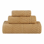 Superior Chevron Zero Twist Cotton Jacuqard 3 Piece Towel Set