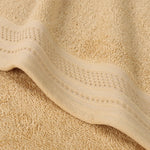 Honeycomb Textured Border Cotton Luxury Bath Towels, Set of 4