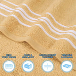 Superior Zero Twist Cotton Solid and Jacquard Floral 6 Piece Towel Set