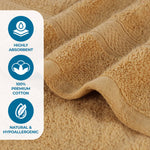 Superior Chevron Zero Twist Solid Jacquard Cotton 12 Piece Towel Set