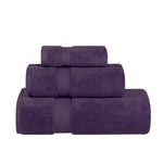 3 Piece Zero Twist Cotton Towels Soft Absorbent