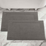 Superior Leo Cotton Modern Absorbent Heavy Washable Bath Mat Set of 2