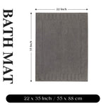 Superior Leo Cotton Modern Absorbent Heavy Washable Bath Mat Set of 2