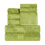 8-Piece Cotton Towel Set Plush Terry Towels Atlas