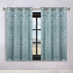 Leaves Room Darkening Washable Blackout Curtain Panels, Set of 2