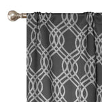Ribbon Trellis Washable Room Darkening Blackout Curtains, Set of 2