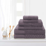 6 Piece Egyptian Cotton Basketweave Towel Set