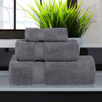 3 Piece Zero Twist Cotton Towels Soft Absorbent