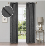 Blackout Window Curtains Wave Geometric Room Darkening Washable Set of 2