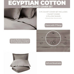 400 Thread Count Egyptian Cotton Solid Duvet Cover