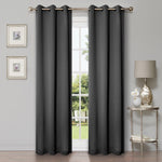 Modern Blackout Window Curtains Solid Room Darkening Set of 2