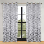 Leaves Room Darkening Washable Blackout Curtain Panels, Set of 2
