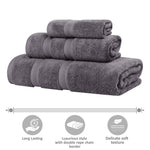 Zero Twist Cotton Medium Weight Bath Towel Set of 4