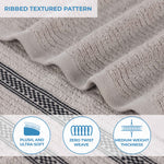 Brea Zero-Twist Cotton Ribbed Face Towel Set 12 Piece