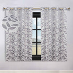 Leaves Room Darkening Washable Blackout Curtain Panels, Set of 2