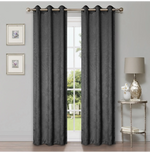 Blackout Window Curtains Wave Geometric Room Darkening Washable Set of 2