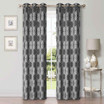 Ribbon Trellis Washable Room Darkening Blackout Curtains, Set of 2