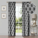 Ribbon Trellis Washable Room Darkening Blackout Curtains, Set of 2
