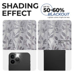 Leaves Room Darkening Washable Blackout Curtain Panels, Set of 2