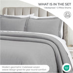 Superior Zenith Cotton Medium Weight Geometric Matelasse Bedspread Set