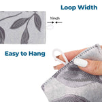 Blackout Window Curtains Leaves Pattern Room Darkening Set of 2