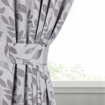 Blackout Window Curtains Leaves Pattern Room Darkening Set of 2