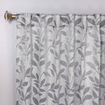 Leaves Room Darkening Back Tabs Blackout Curtain Panels, Set of 2