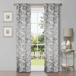 Leaves Room Darkening Washable Blackout Curtain Panels, Set of 2