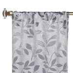 Leaves Room Darkening Washable Blackout Curtain Panels, Set of 2