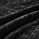 Holly Grid Fluffy Fleece Blanket - Modern Soft Embossed Bed Throw