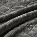 Holly Grid Fluffy Fleece Blanket - Modern Soft Embossed Bed Throw