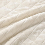 Holly Grid Fluffy Fleece Blanket - Modern Soft Embossed Bed Throw