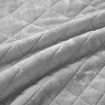 Holly Grid Fluffy Fleece Blanket - Modern Soft Embossed Bed Throw