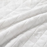 Holly Grid Fluffy Fleece Blanket - Modern Soft Embossed Bed Throw