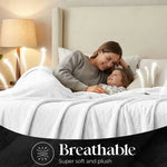Holly Grid Fluffy Fleece Blanket - Modern Soft Embossed Bed Throw
