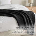 Holly Grid Fluffy Fleece Blanket - Modern Soft Embossed Bed Throw