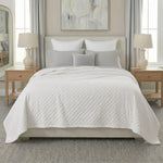 Holly Grid Fluffy Fleece Blanket - Modern Soft Embossed Bed Throw