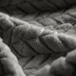 Hope Herringbone Fluffy Fleece Blanket - Soft All-Season Throw