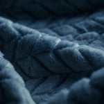 Hope Herringbone Fluffy Fleece Blanket - Soft All-Season Throw