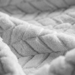 Hope Herringbone Fluffy Fleece Blanket - Soft All-Season Throw