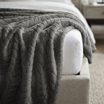 Hope Herringbone Fluffy Fleece Blanket - Soft All-Season Throw