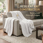 Hope Herringbone Fluffy Fleece Blanket - Soft All-Season Throw