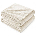 Hope Herringbone Fluffy Fleece Blanket - Soft All-Season Throw