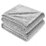 Hope Herringbone Fluffy Fleece Blanket - Soft All-Season Throw