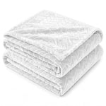 Hope Herringbone Fluffy Fleece Blanket - Soft All-Season Throw