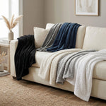 Hope Herringbone Fluffy Fleece Blanket - Soft All-Season Throw