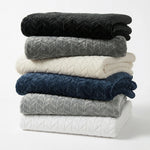 Hope Herringbone Fluffy Fleece Blanket - Soft All-Season Throw